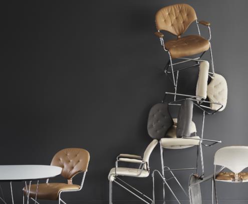 Sam koltuk krom doğal deve tüyü