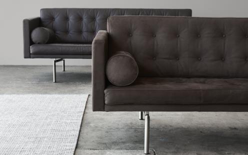 Ritzy 3 kişilik krom nubuk tütün rengi