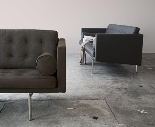 Ritzy 3 kişilik krom nubuk tütün rengi